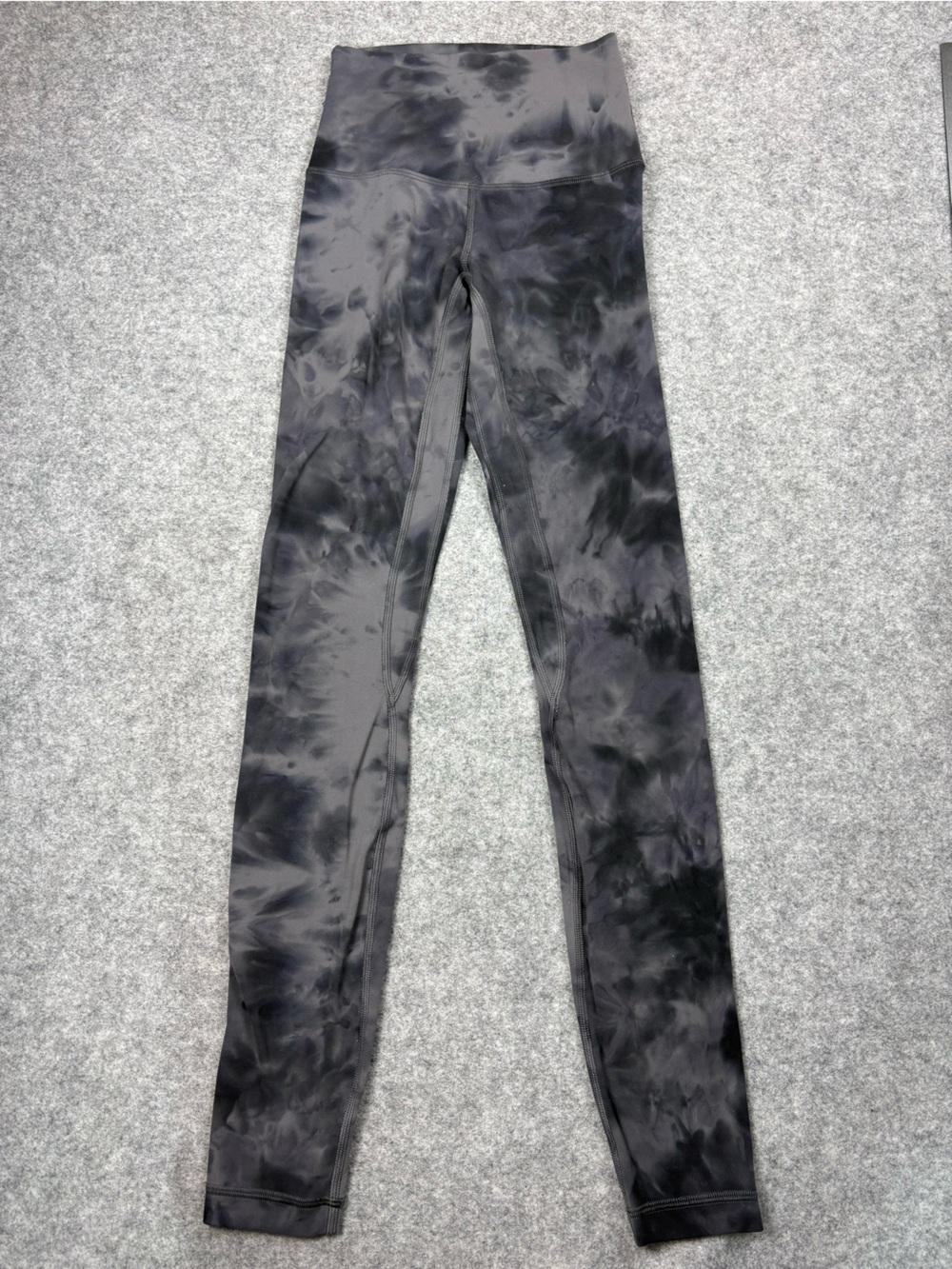 Lululemon Align High Rise Leggings Black Grey Tie Dye Diamond Dye 0